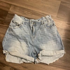 NY&Co paper bag high waist shorts